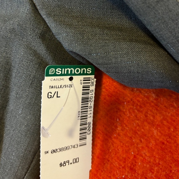 Sans Souci charcoal gray criss-cross ribbons cropped blazer NWT - Picture 6 of 12